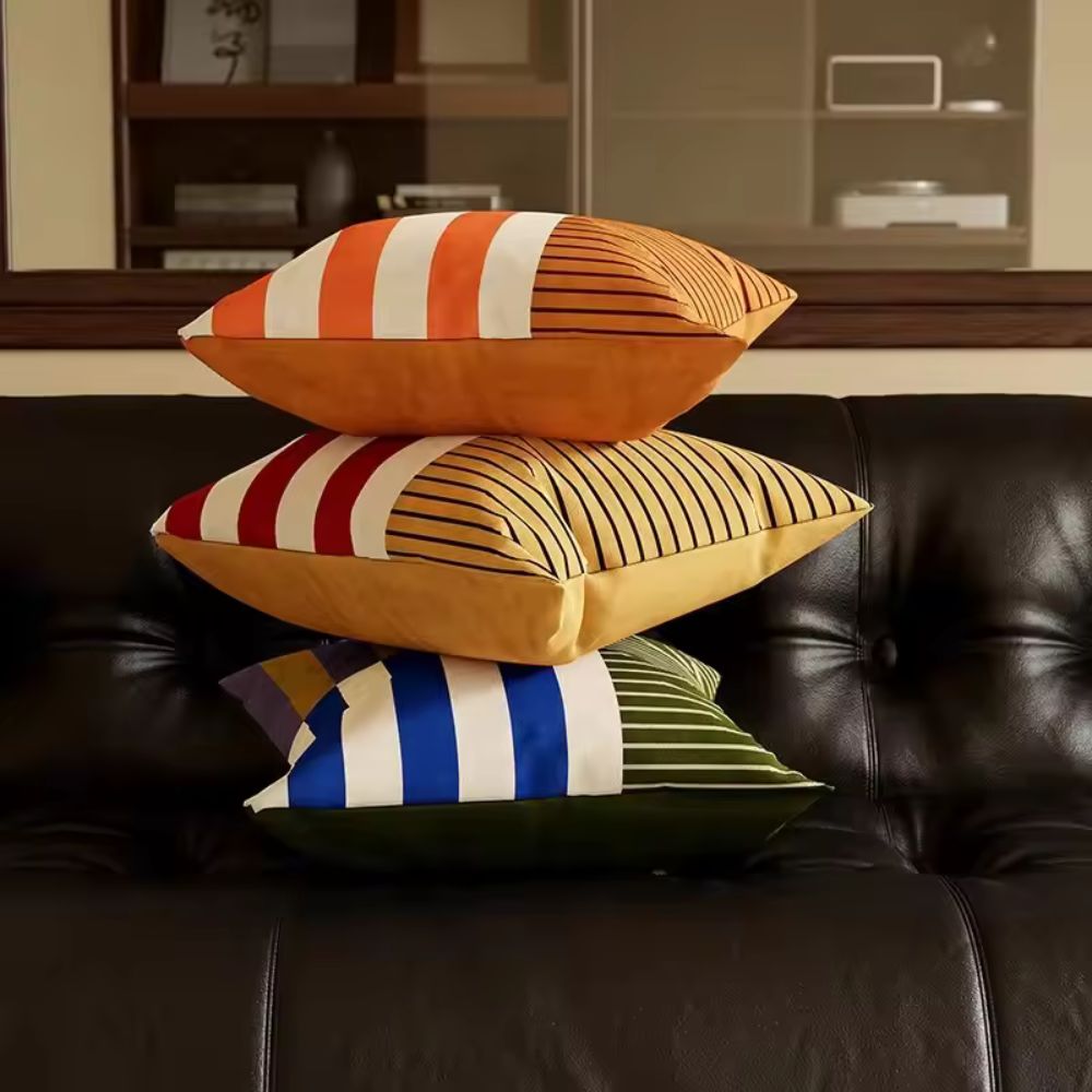 Mod Blocks Striped Cushion Cover