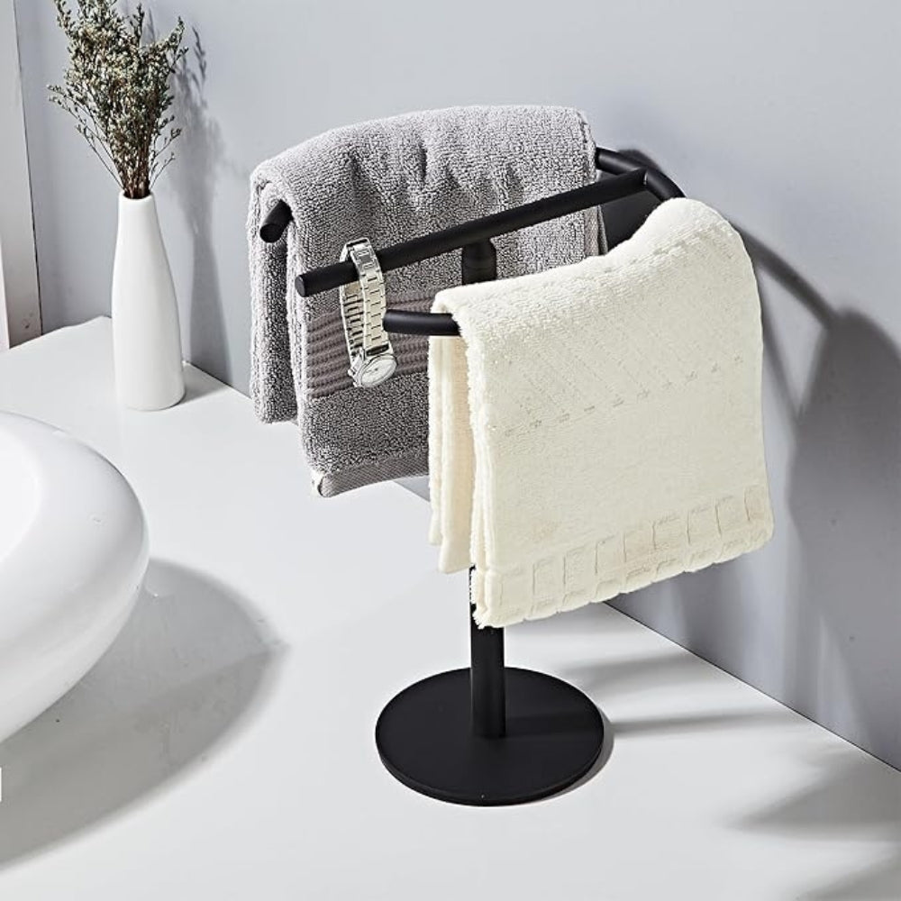 Modern Round Free-Standing Hand Towel Holder Rack
