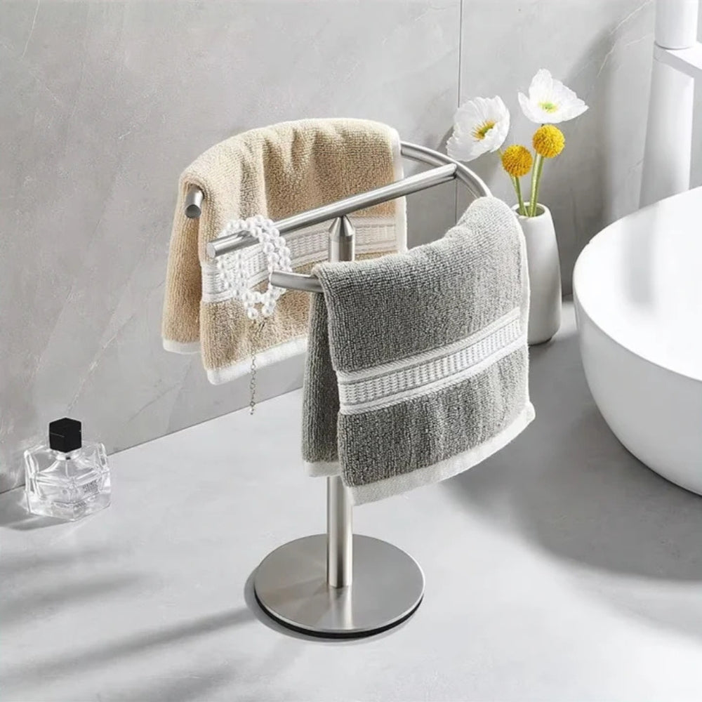 Modern Round Free-Standing Hand Towel Holder Rack