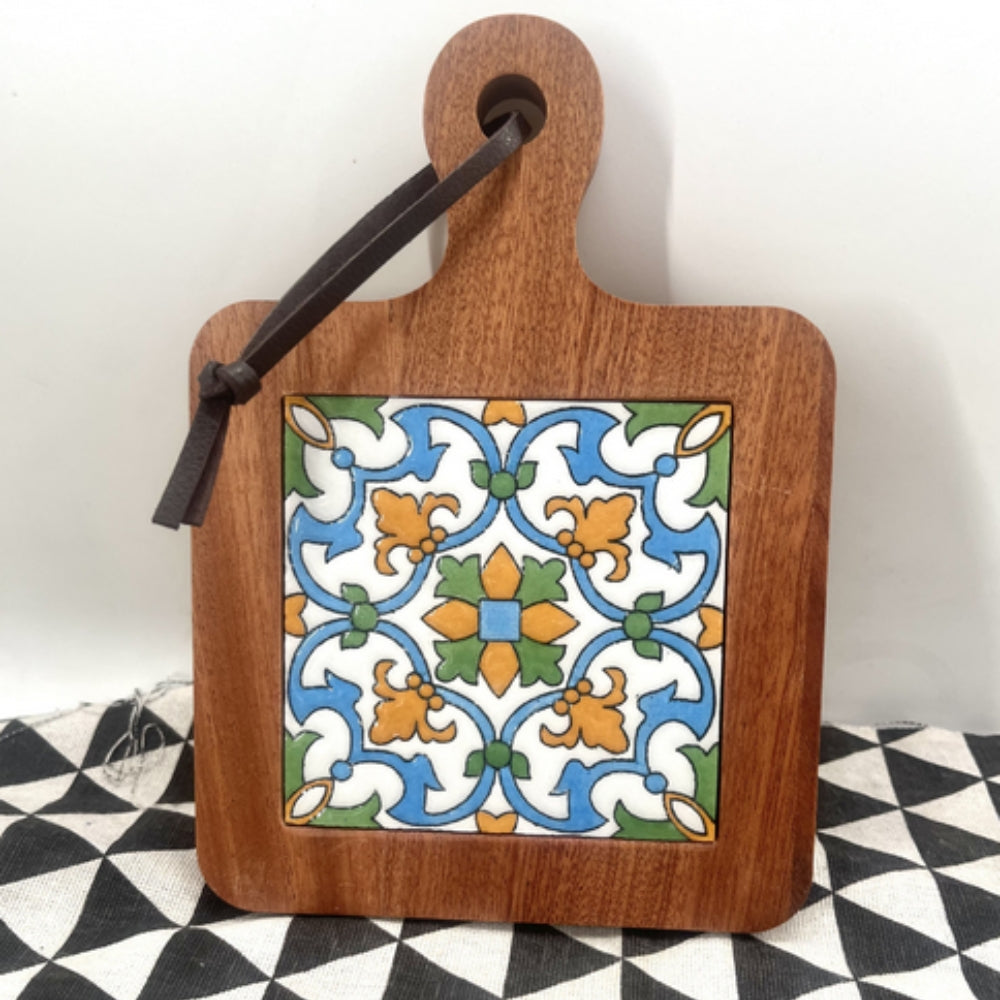Moroccan Ebony Floral Wooden Trivets