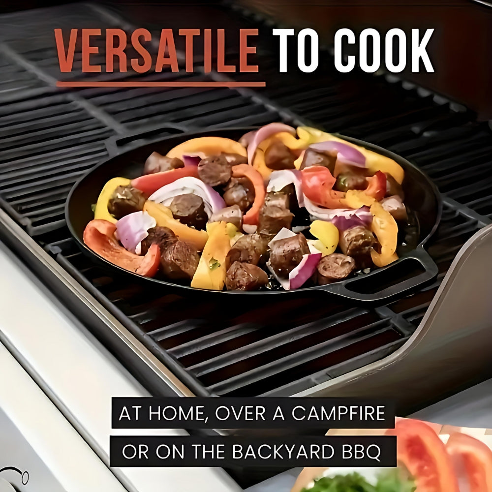 Non-Stick Cast Iron Griddle Skillet Pan