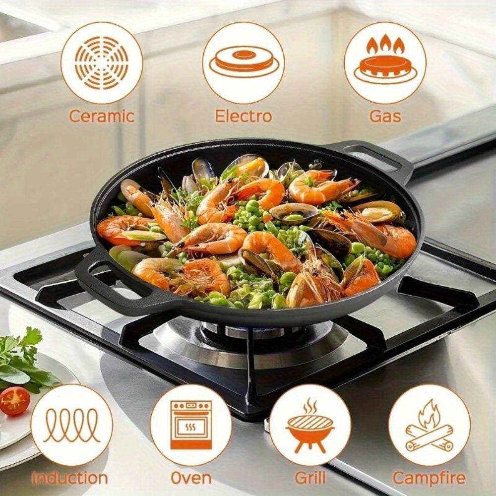 Non-Stick Cast Iron Griddle Skillet Pan