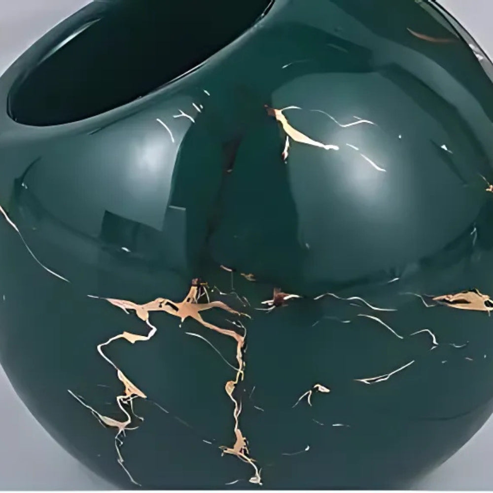 Marble toilet brush with gold handle, modern bathroom cleaning brush set with decorative holder