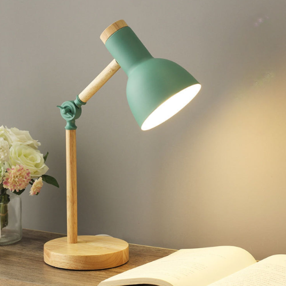Nordic Iron Wood LED Table Lamp