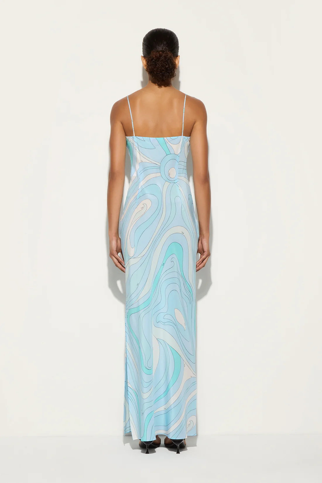 Marmo Printed Satin Maxi Dress
