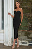 Sexy Strapless Bandage Midi Dress