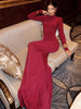 High-Neck Mermaid Gown