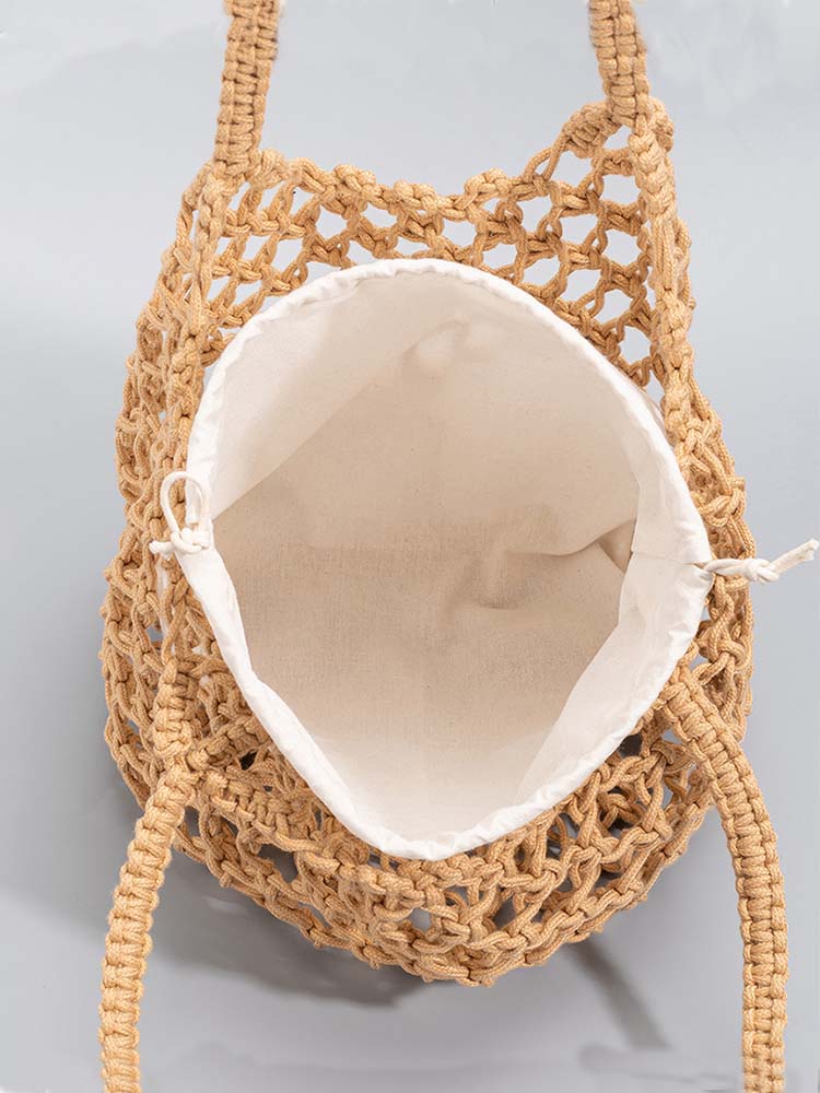 Cotton Thread Woven Fishnet Bag