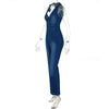 Denim Lapels Jumpsuit