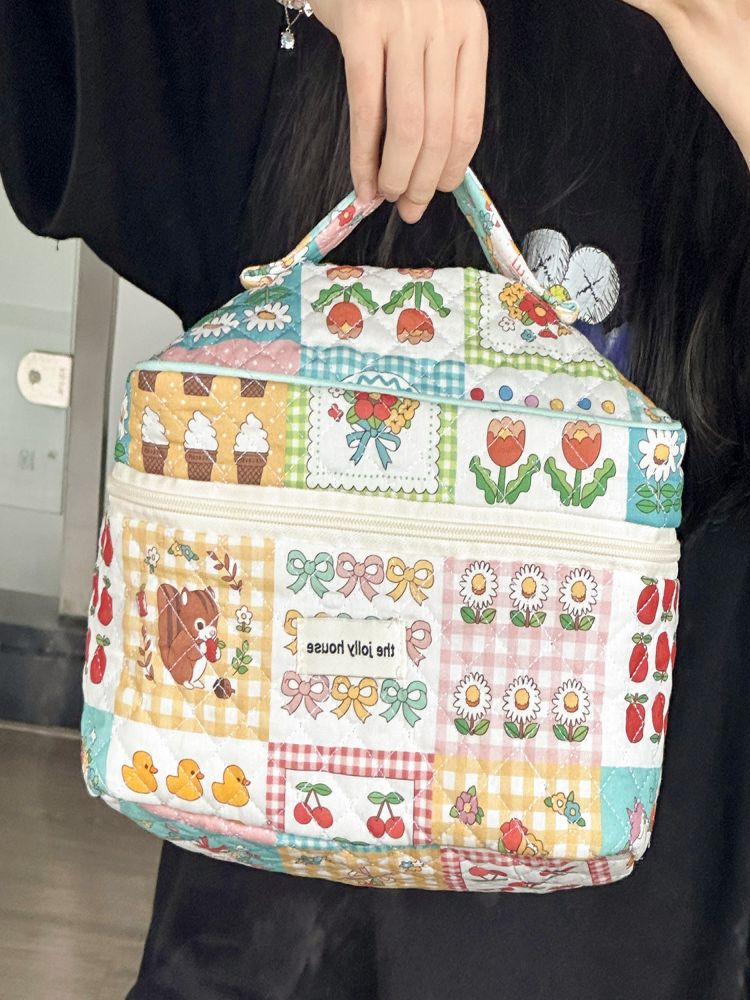 Colorful Garden Makeup Bag