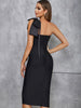 Sexy One Shoulder Cut Out Slit Dress