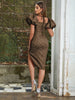 Puff Sleeve Bodycon Dress