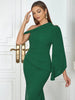 One Shoulder Draped Dress
