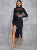 Bandage Mesh Bodycon Dress