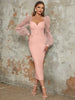 Retro Mesh Backless Dress