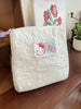 Stitched Floral Makeup Bag