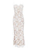 Lace Backless Slit Maxi Dress