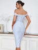 Off-Shoulder Bandage Evening Dress