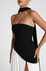 STRAPLESS SLIT DRESS