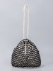 Handcrafted Wooden Bead Woven Tote Bag