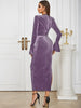 Asymmetric Neckline Fitted Dress