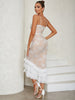 Lace Ruffle Bodycon Dress
