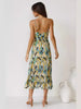 Floral Ruffle-Trim Midi Tank Dress
