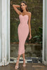 Sexy Strapless Bandage Midi Dress