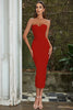 Sexy Strapless Bandage Midi Dress
