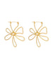 Fashionable Metal Glossy Large Flower Earrings