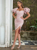 Puff Sleeve Bodycon Dress