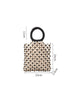 Block Wooden Bead Woven Tote Bag