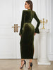 Asymmetric Neckline Fitted Dress