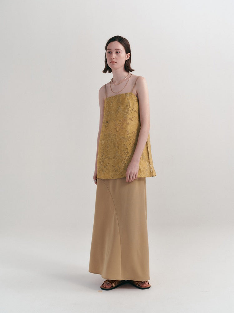 Hollow Out Embroidered Cami Top