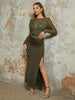 Glamorous Sequined Mesh Dress