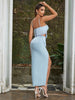 Fringe Backless Bandage Dress