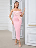 Strapless Patchwork Bodycon Dress