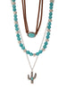Turquoise Cactus Collar Necklace