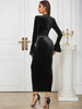 Asymmetric Neckline Fitted Dress