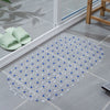 Purple oval non-slip shower mat with strong suction cups, PVC bathroom safety floor mat for tub or shower