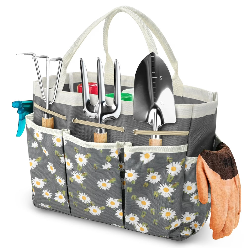 Oxford Floral Garden Tool Organizer Bag