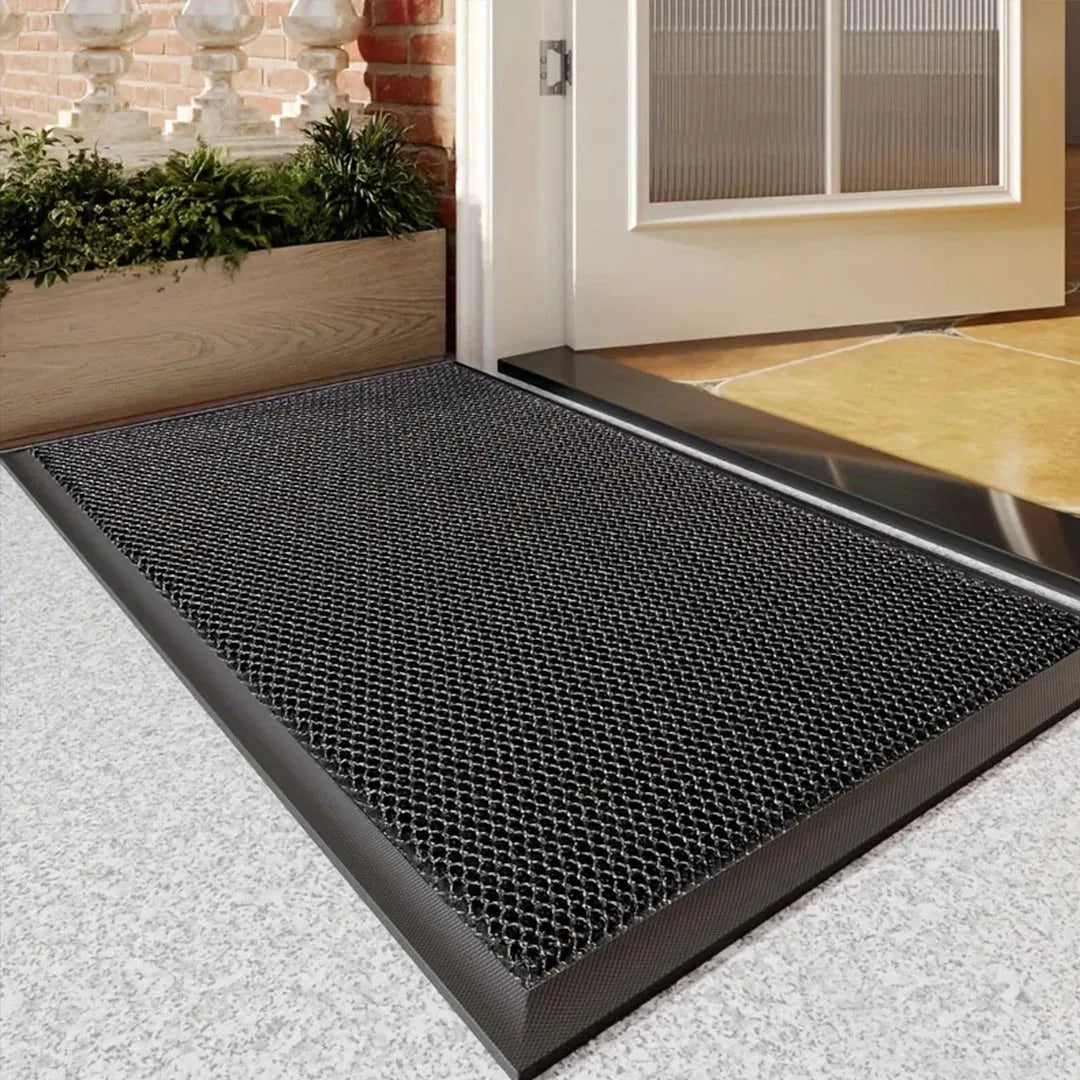 PVC rubber doormat – Non-slip and water-resistant – Indoor and outdoor use – Welcome mat for front door