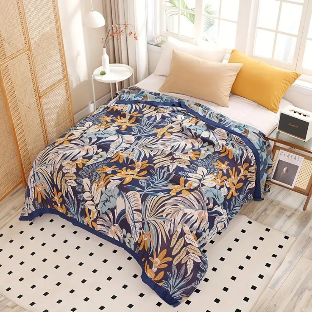 Palmera Tropical Jacquard Blanket Throw