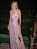 Lurex Plunge Maxi Dress