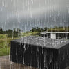 Patio furniture cover – Waterproof black polyester – All-weather protection – Durable outdoor accessory