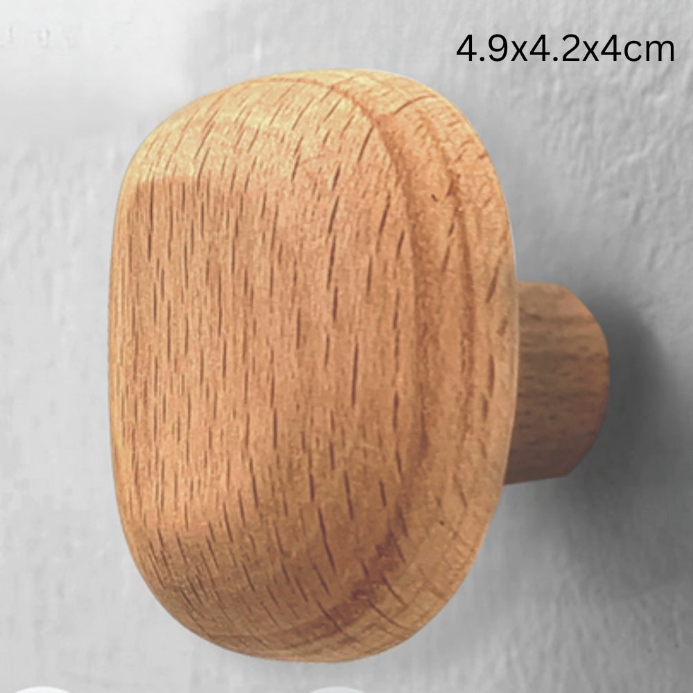 Pebble Shape Wood Clothes Hook