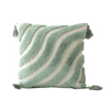 Pillow cover – Cotton blend – Trendy checkered wave design – Bohemian home accessory – 17.7 x 17.7 in