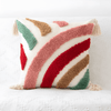 Pillow cover – Cotton blend – Trendy checkered wave design – Bohemian home accessory – 17.7 x 17.7 in