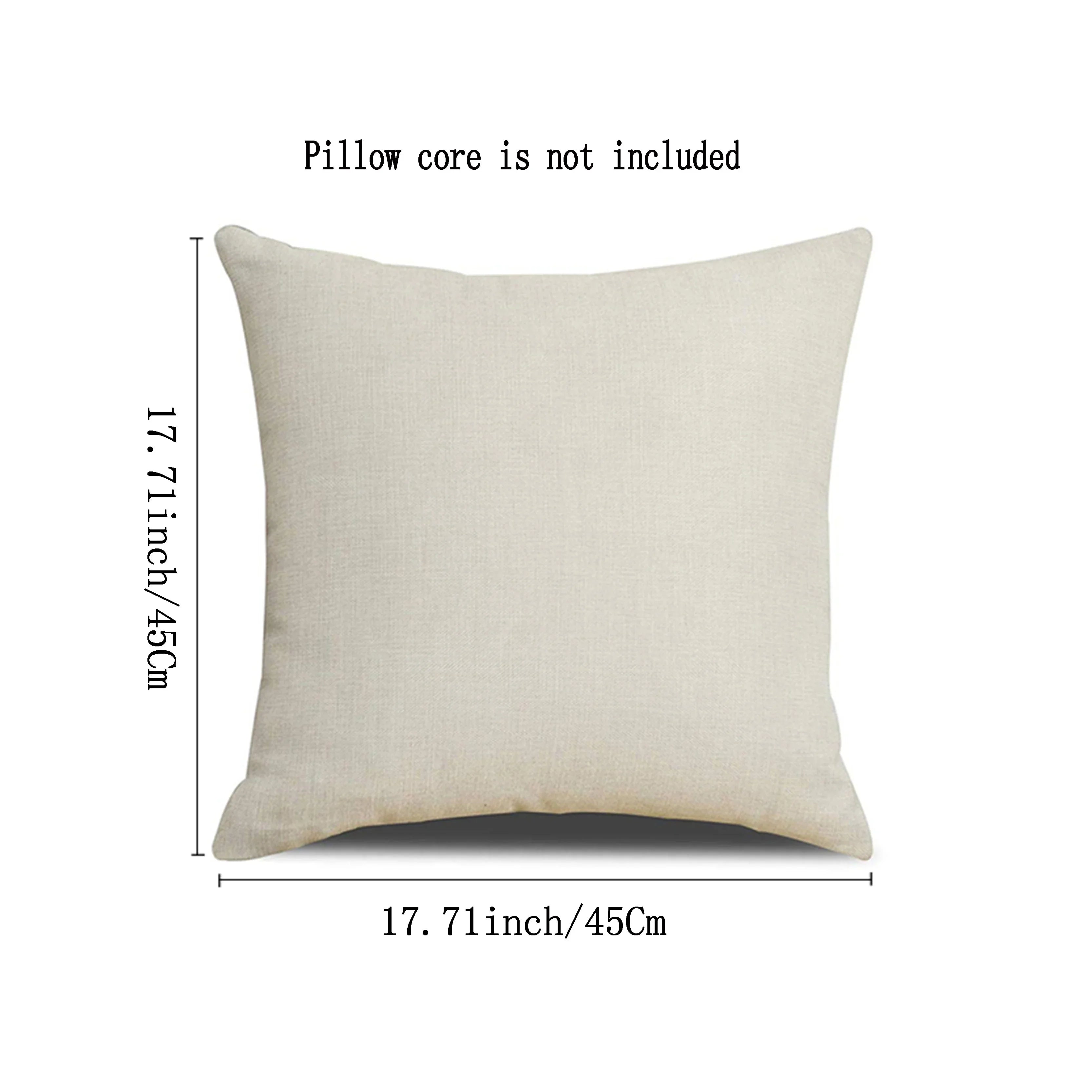 Pillow cover – Linen fabric – Hello Pumpkin design – Cozy autumn decor – 17.7 x 17.7 in