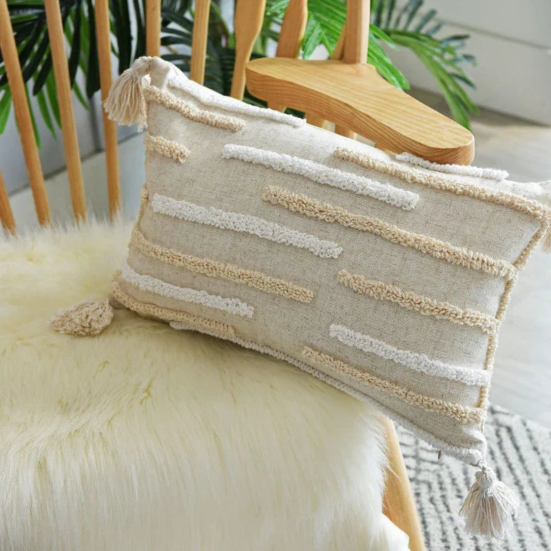 Pillow cover – Polyester blend – Italian brown coffee design – Modern geometric pattern